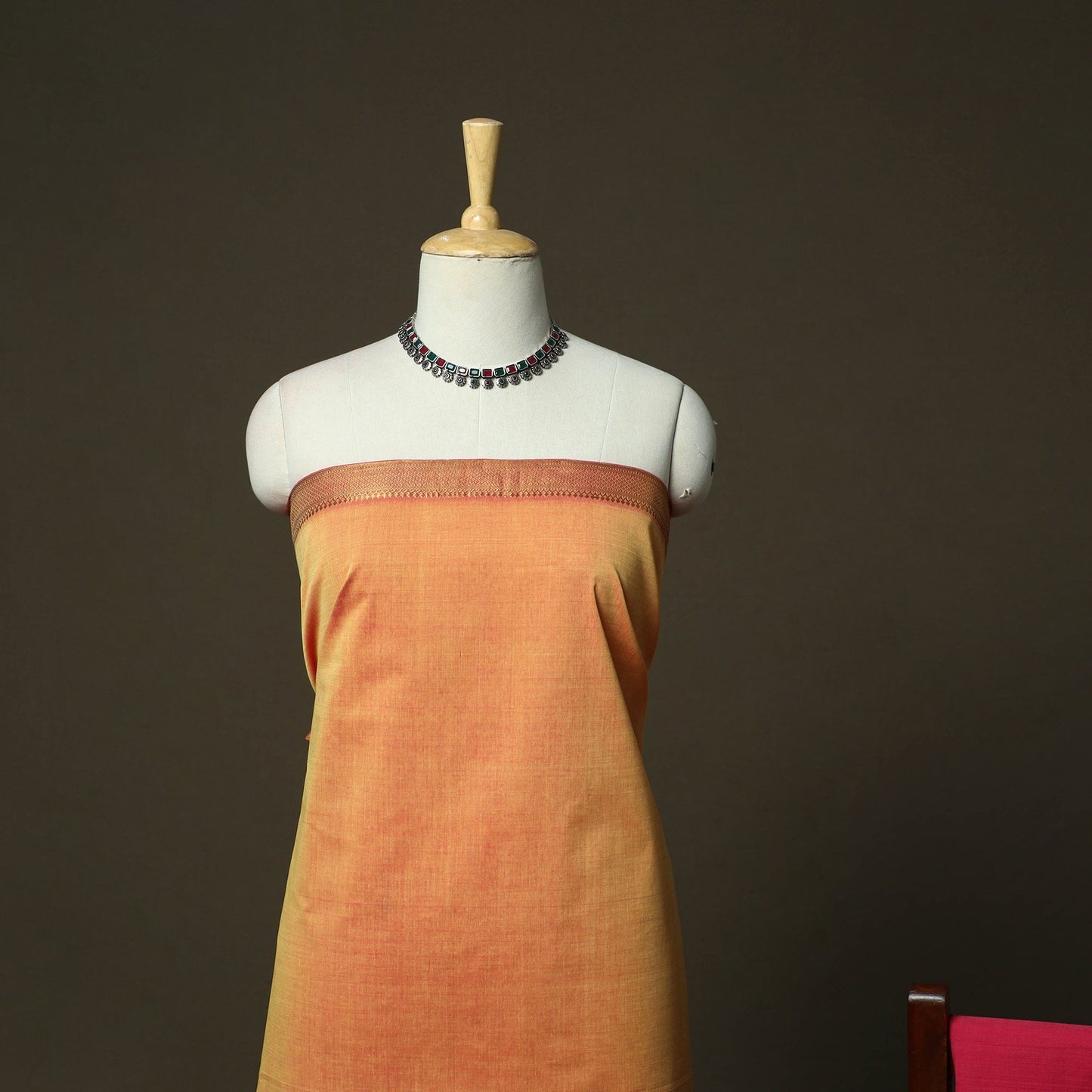 Handloom cotton mangalagiri 3pc unstitched dress material