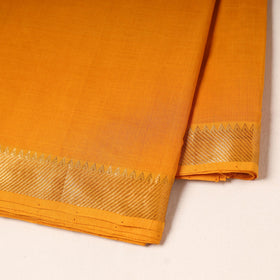 Orange - handloom cotton mangalagiri fabric with zari