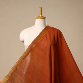 Orange - handloom cotton mangalagiri fabric with zari