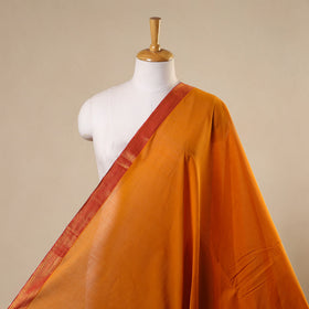 Orange - handloom cotton mangalagiri fabric with zari