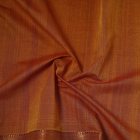 Orange - handloom cotton mangalagiri fabric with zari