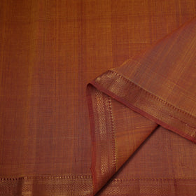 Orange - handloom cotton mangalagiri fabric with zari