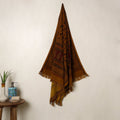 Buy Orange Handloom Cotton Bagh Print Towel