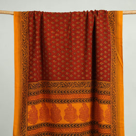 Orange Bagh Hand Block Print Cotton Handloom Towel