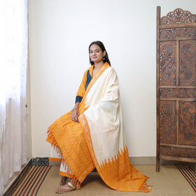 Orange - Handloom Cotton Pochampally Ikat Kurta Set 02