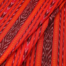  Orange Handloom Cotton Sambalpuri Ikat Fabric