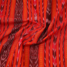  Orange Handloom Cotton Sambalpuri Ikat Fabric