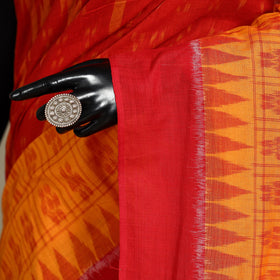 Orange - handloom cotton sambalpuri ikat saree 57