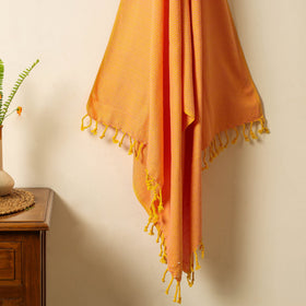  Handloom Cotton Towel with Tassels from Bijnor by Nizam 