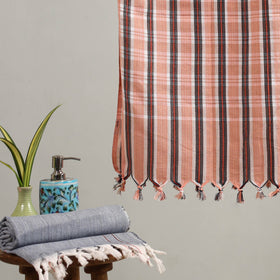 Buy Handloom Fine Cotton Checks Bath Towel