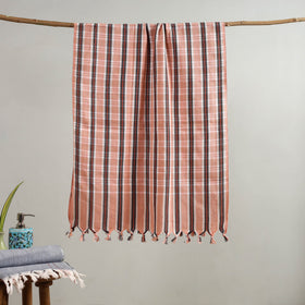 Buy Handloom Fine Cotton Checks Bath Towel