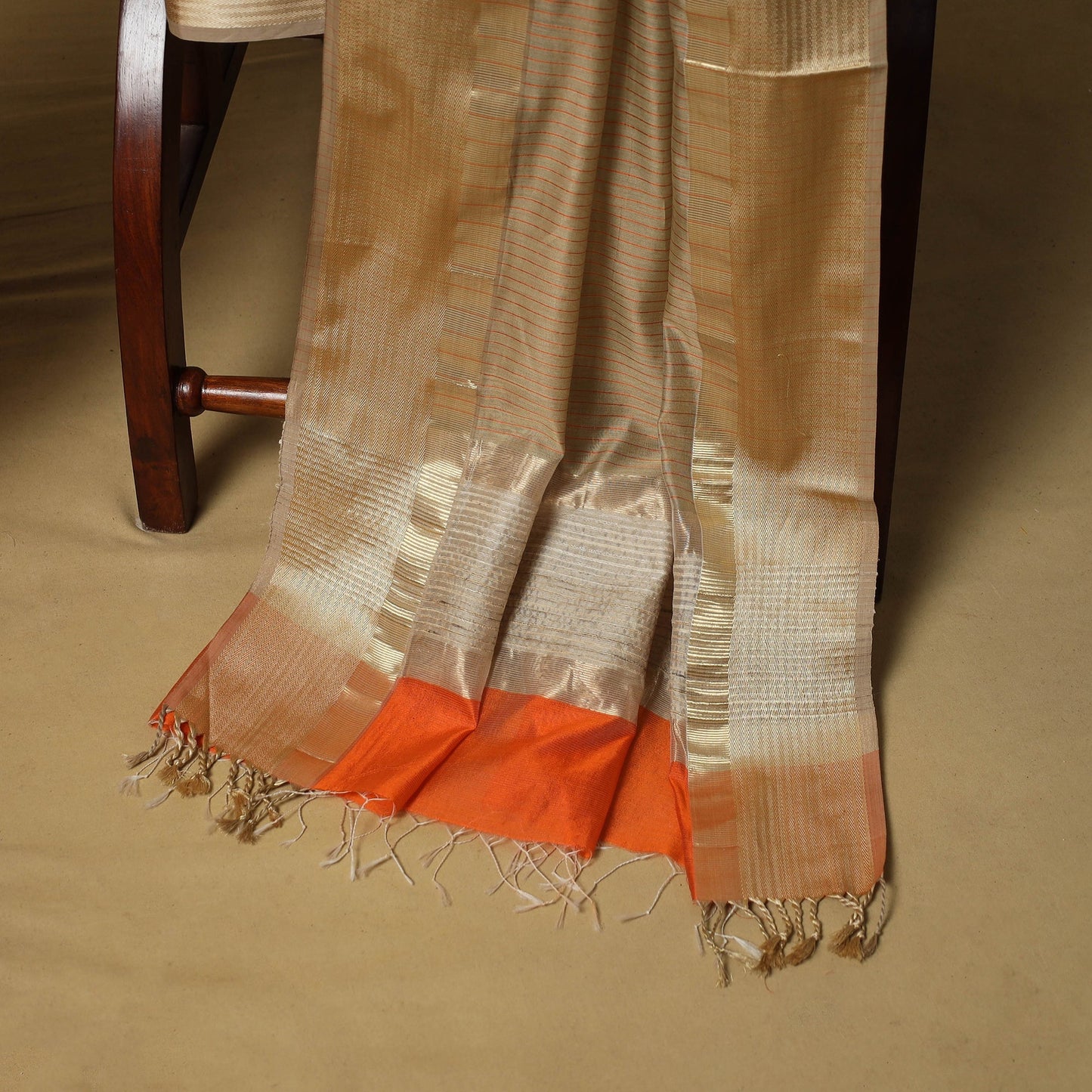 Handloom maheshwari silk 3pc unstitched dress material