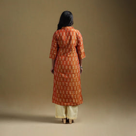 Handloom mercerised cotton pochampally ikat 2pc kurta set
