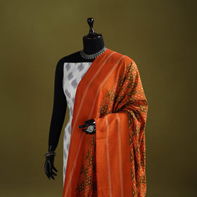 Handloom mercerised cotton pochampally ikat dupatta 01