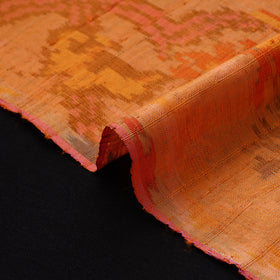 Handloom raw silk pochampally ikat fabric 01 - handcrafted