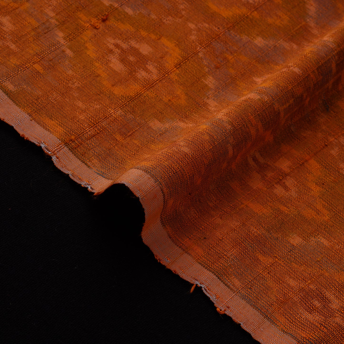 Handloom raw silk pochampally ikat fabric 02 - handcrafted