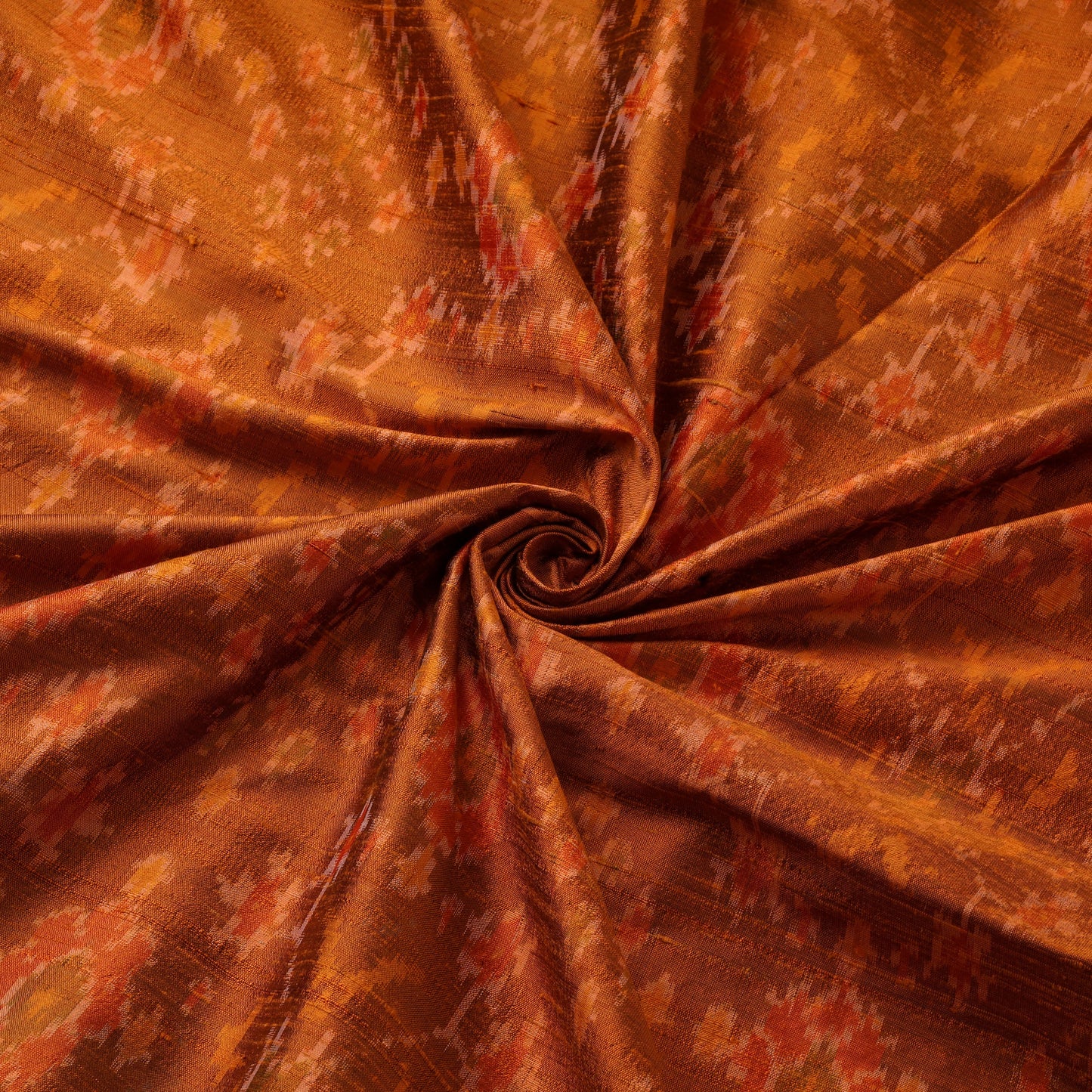 Handloom raw silk pochampally ikat fabric 07 - handcrafted