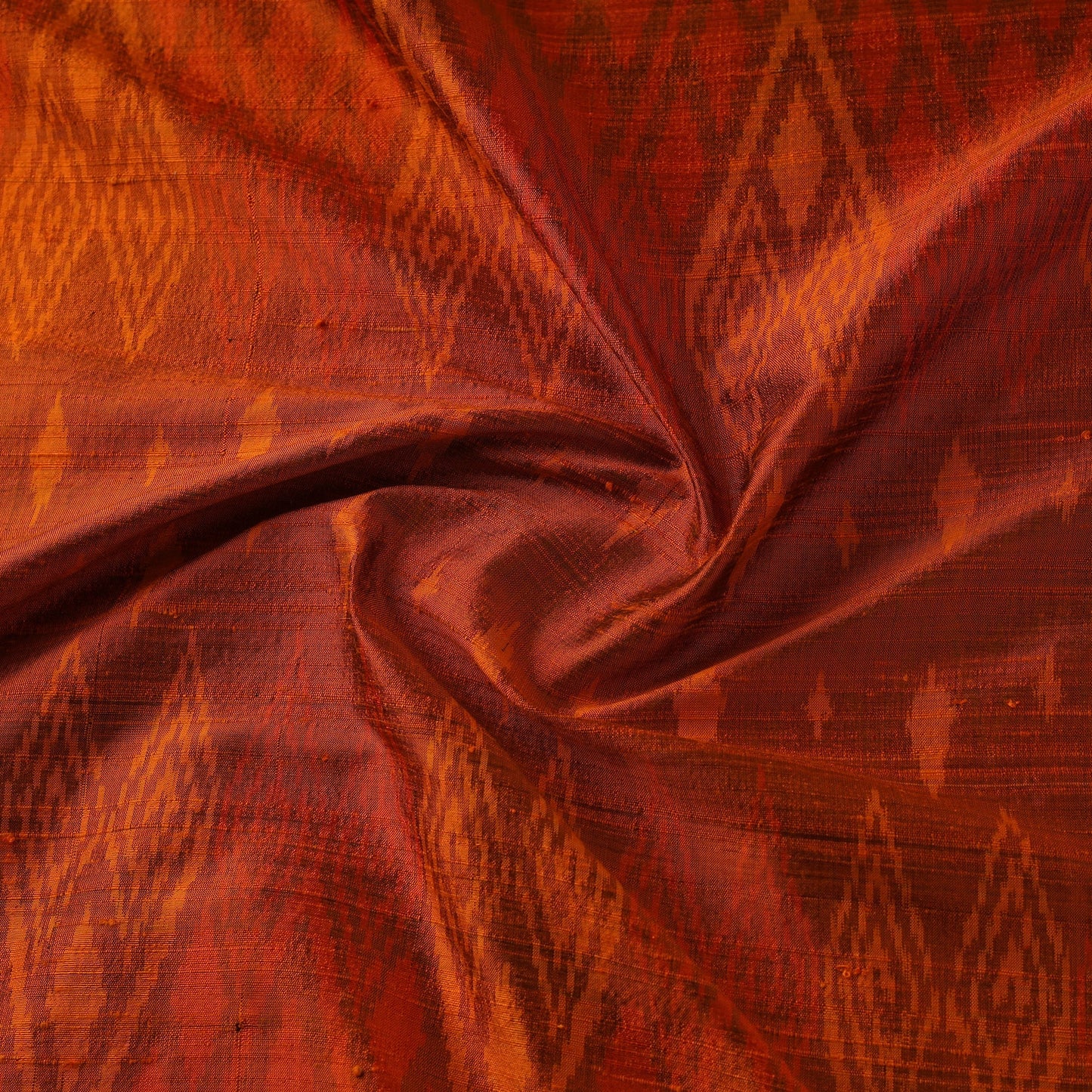 Handloom raw silk pochampally ikat fabric 07 - handcrafted