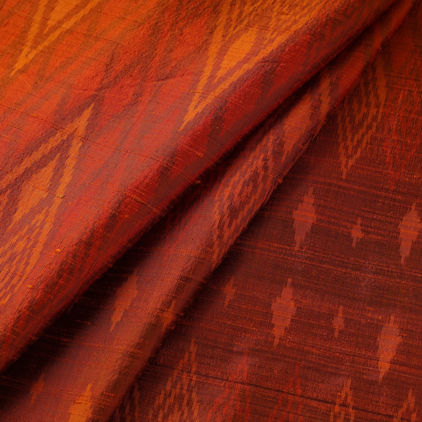 Handloom raw silk pochampally ikat fabric 07 - handcrafted