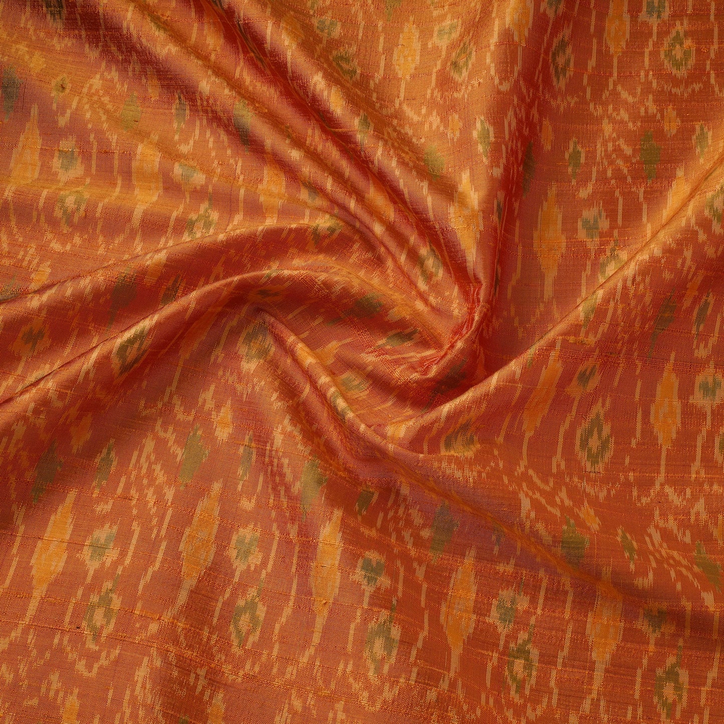 Handloom raw silk pochampally ikat fabric 07 - handcrafted