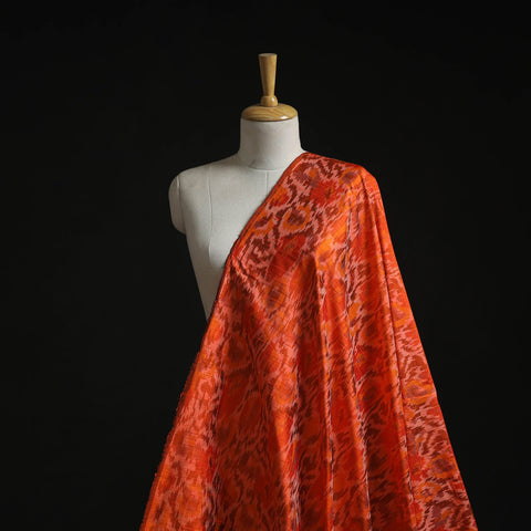 Handloom raw silk pochampally ikat fabric 08 - handcrafted