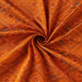 Orange - handloom raw silk pochampally ikat fabric 08