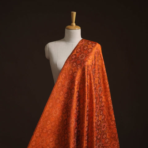 Handloom raw silk pochampally ikat fabric 09 - handcrafted