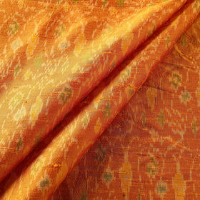 Orange - handloom raw silk pochampally ikat fabric 12