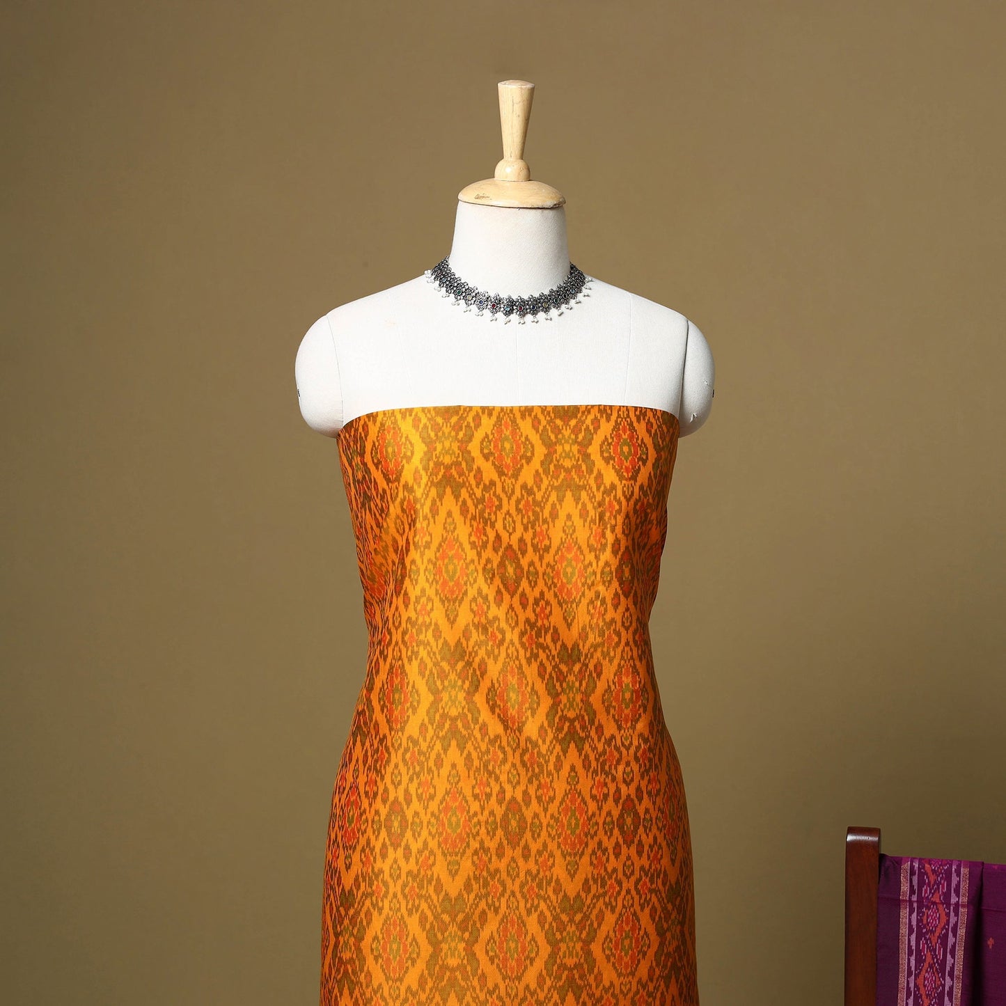 Handloom sico pochampally ikat 2pc unstitched dress