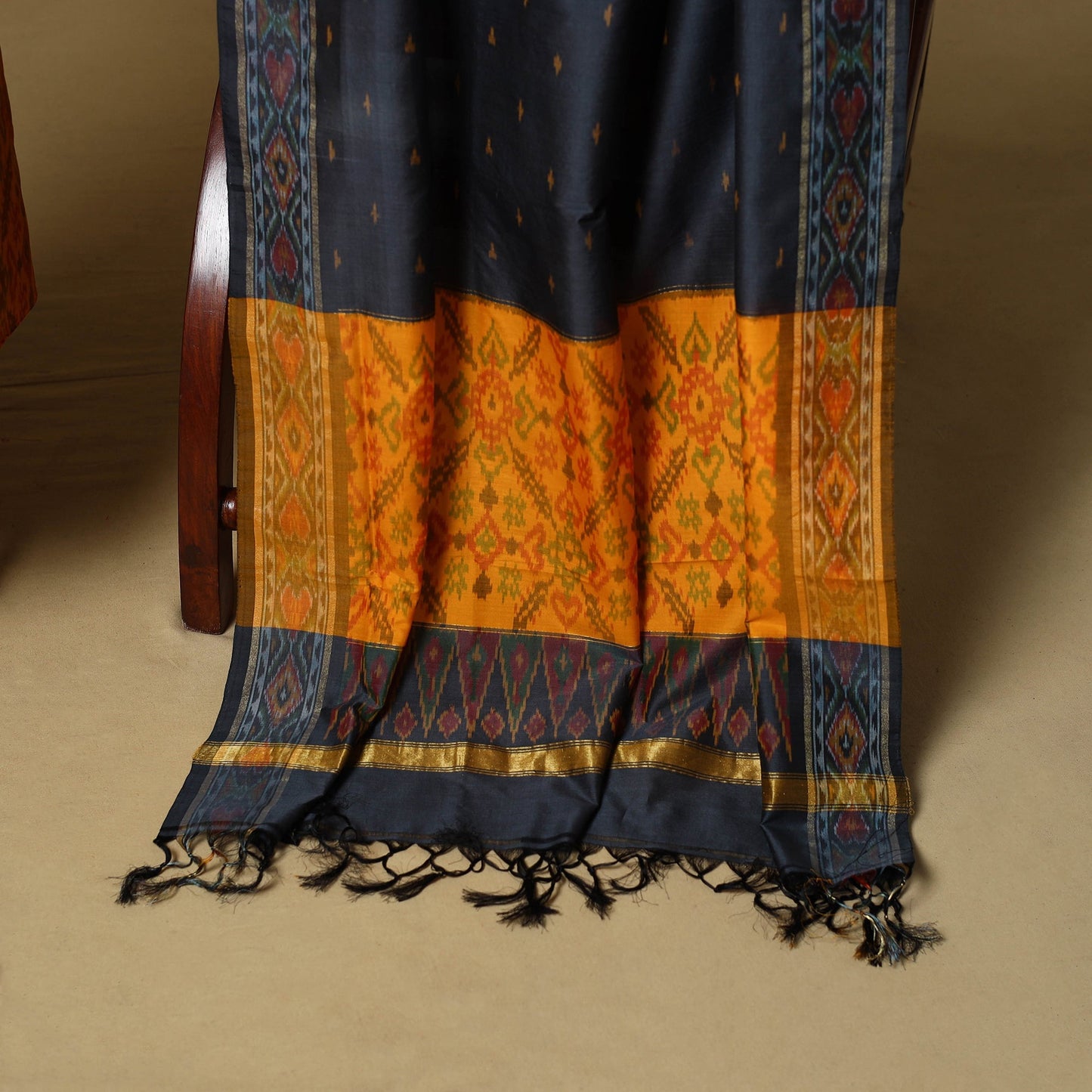Handloom sico pochampally ikat 2pc unstitched dress