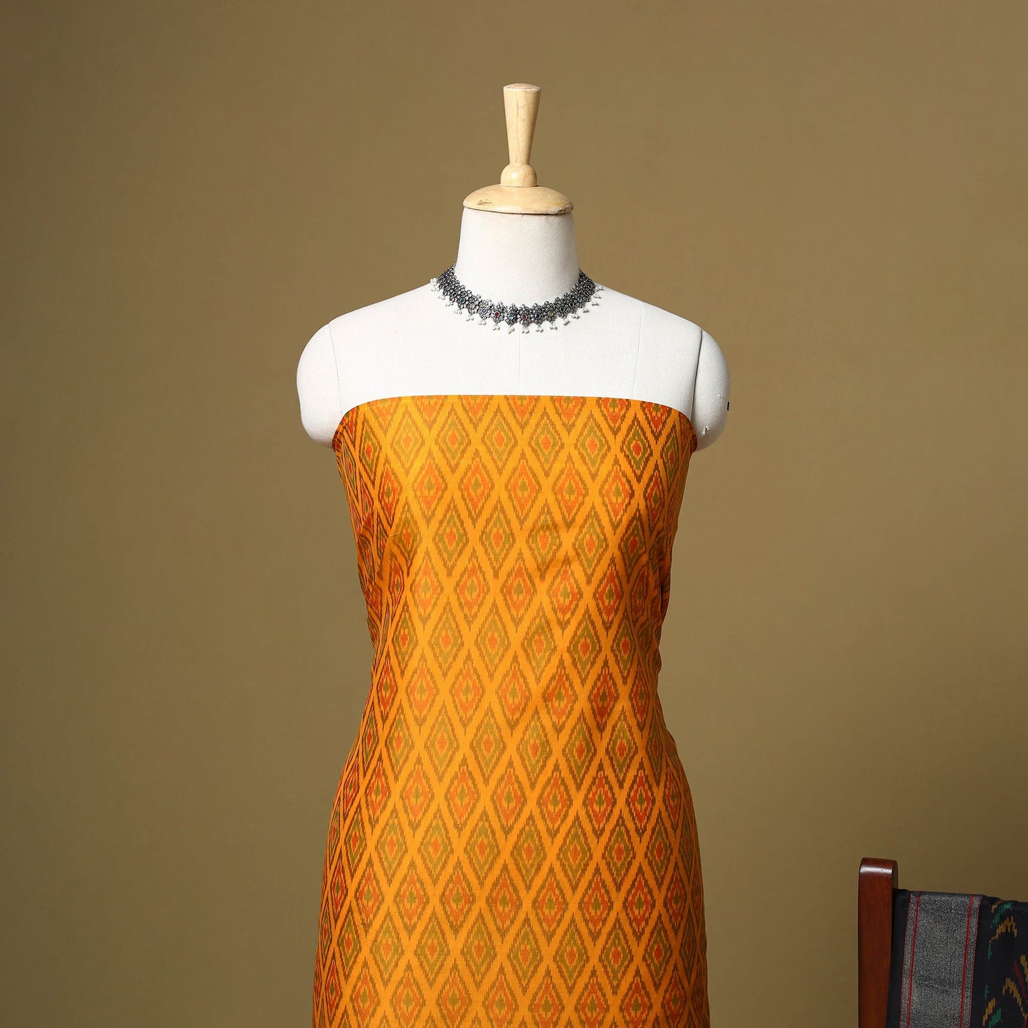 Handloom sico pochampally ikat 2pc unstitched dress