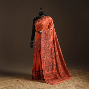 Handloom silk cotton handpainted madhubani saree 02