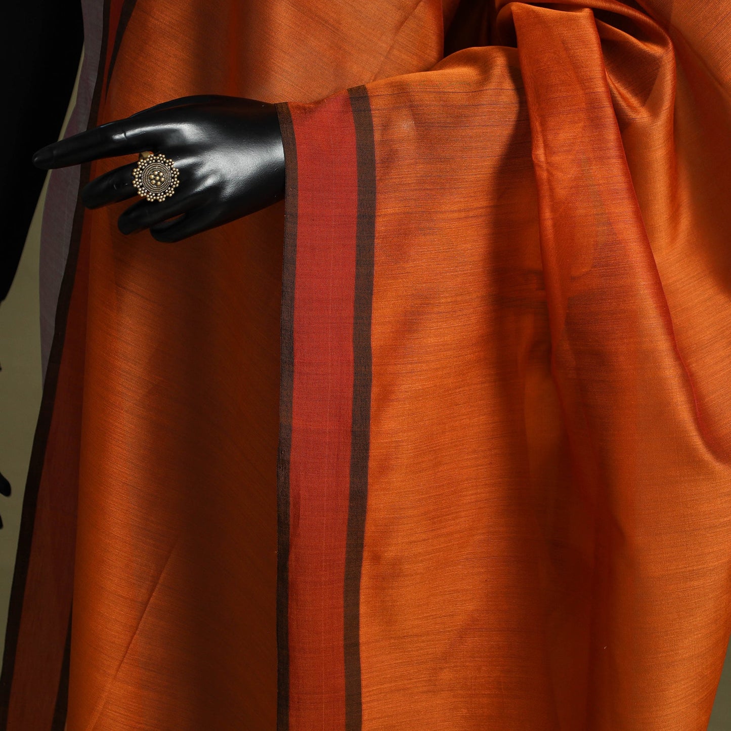 Orange - handloom silk cotton maheshwari dupatta 17