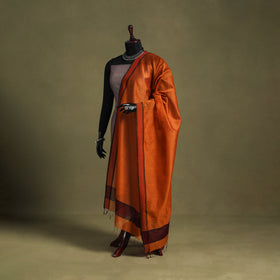 Orange - handloom silk cotton maheshwari dupatta 17