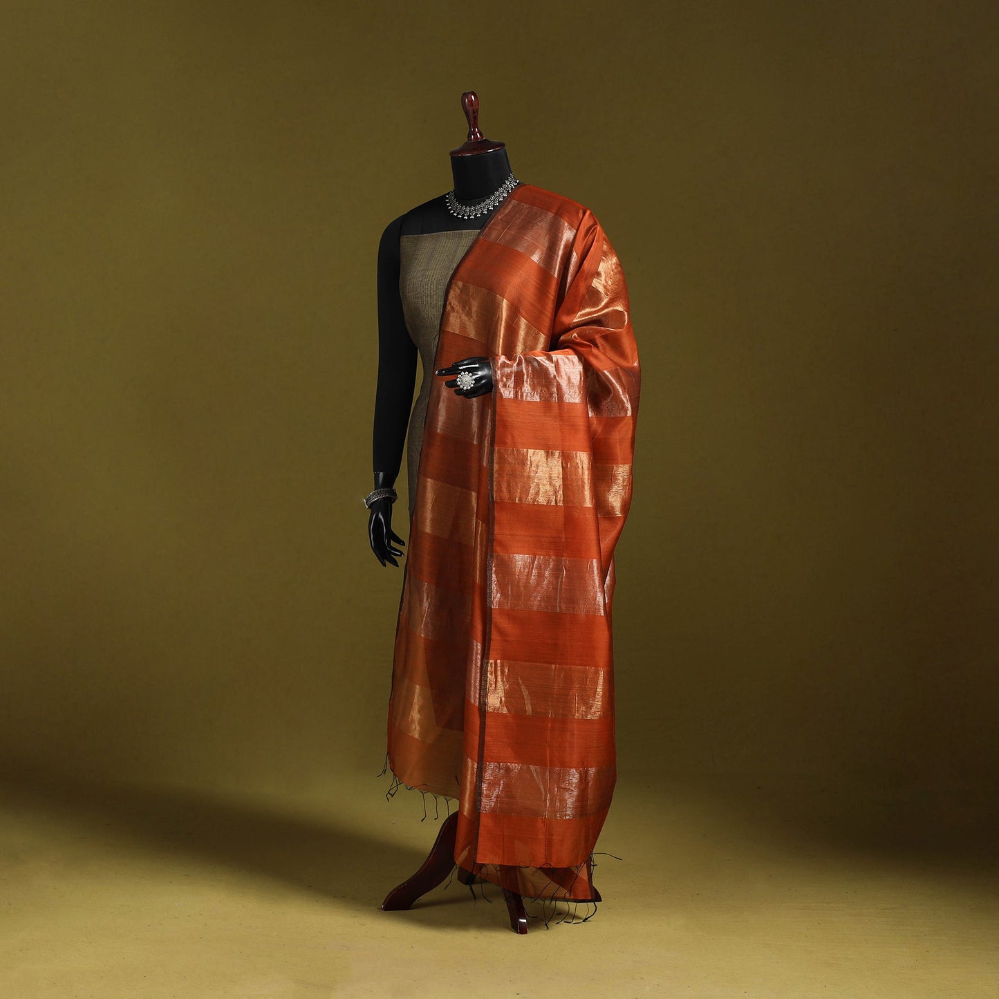 Handloom silk cotton zari work maheshwari dupatta 44
