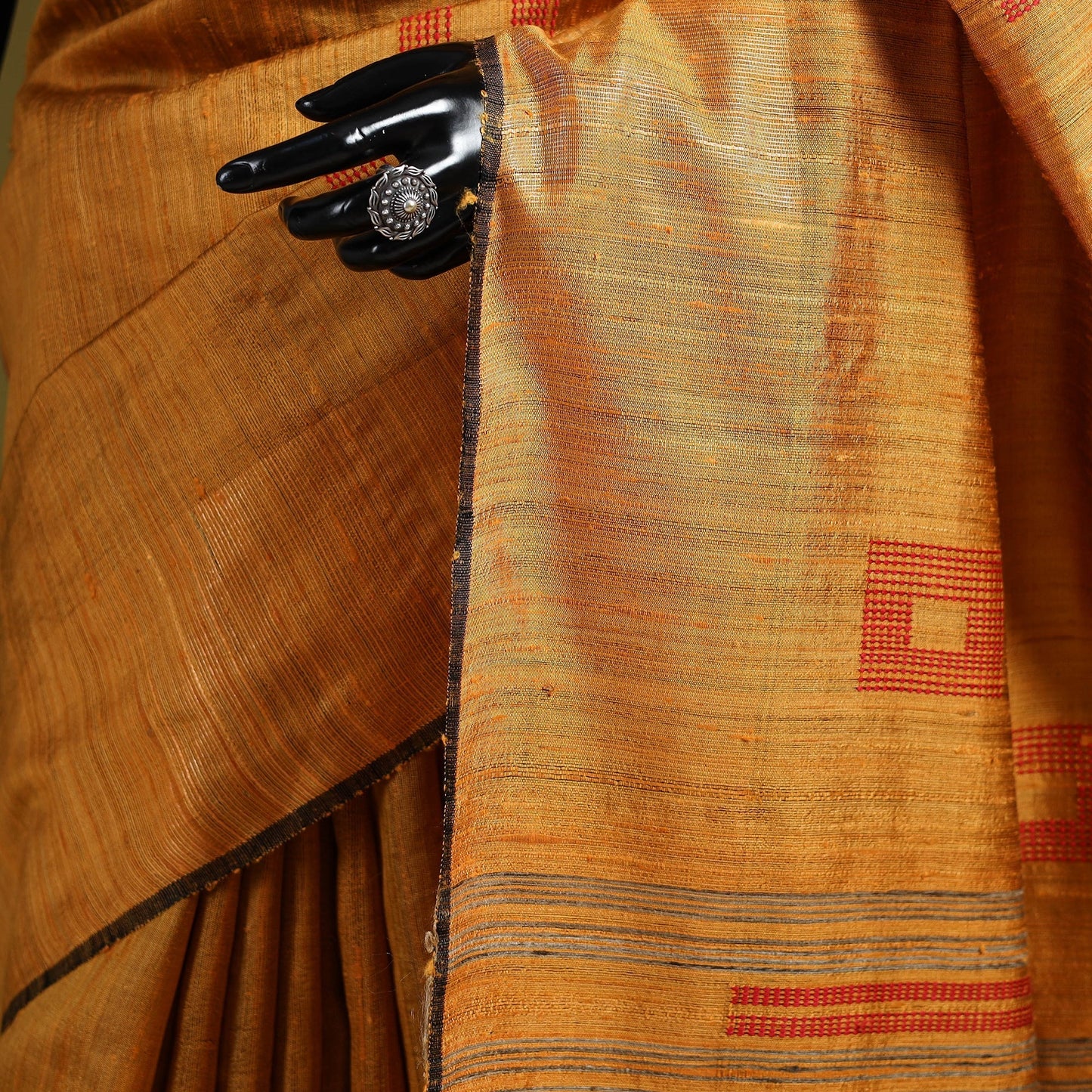 Handloom tussar silk zari border bhagalpuri saree 12