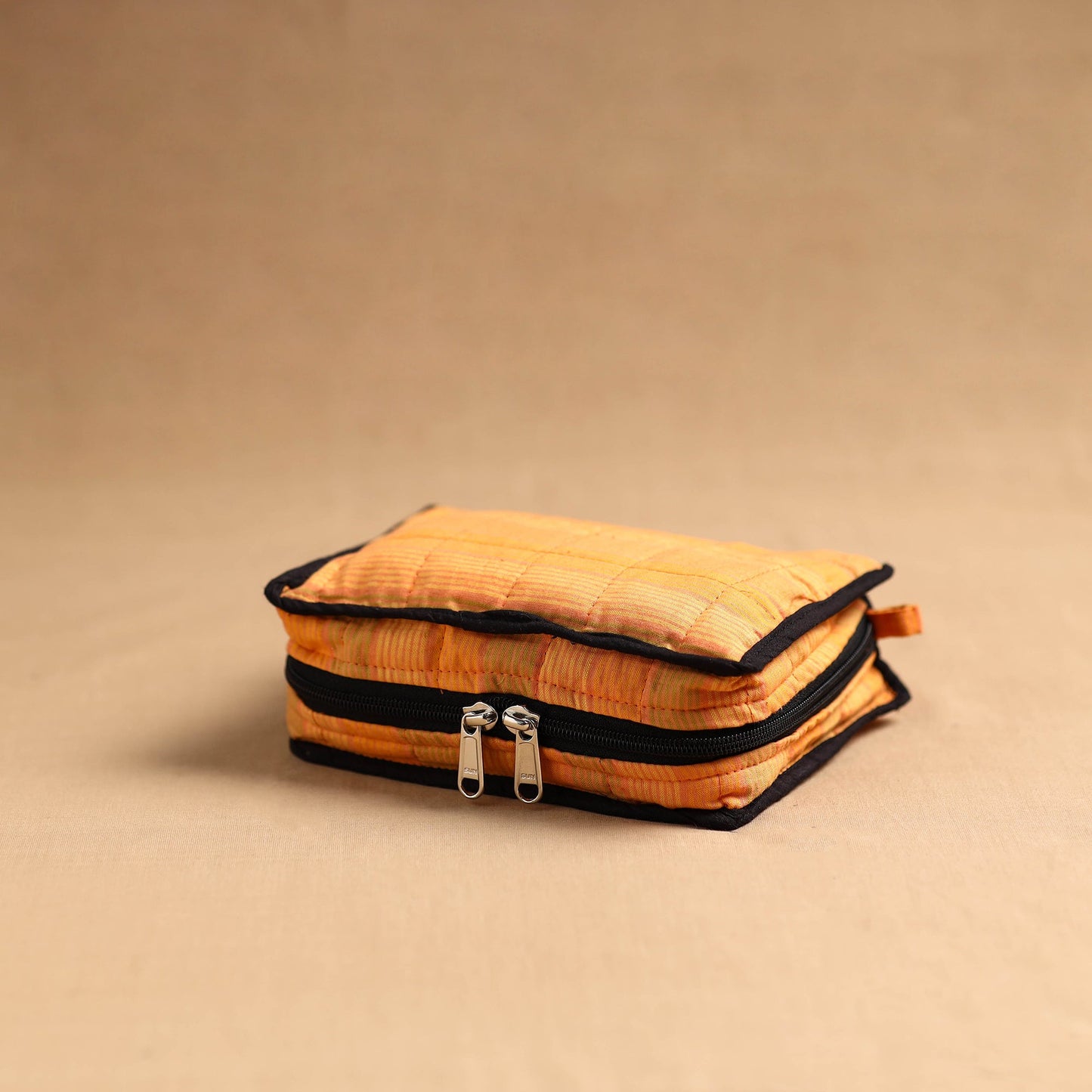 Orange Handmade 4 Pocket Jewellery Pouch Online in India