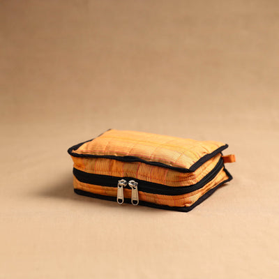 Orange Handmade 4 Pocket Jewellery Pouch Online in India