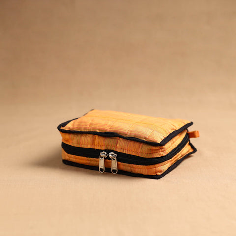 Orange Handmade 4 Pocket Jewellery Pouch Online in India