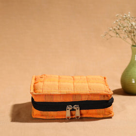 Orange Multipurpose Jewellery Bag with 4 Storage Pockets