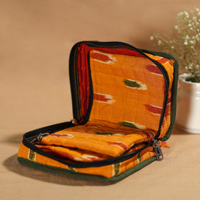 Yellow Handmade 4 Pockets Cotton Jewelry Bag 12 