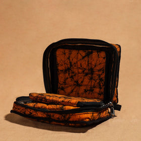 Orange Handmade 4 Pockets Cotton Jewelry Bag