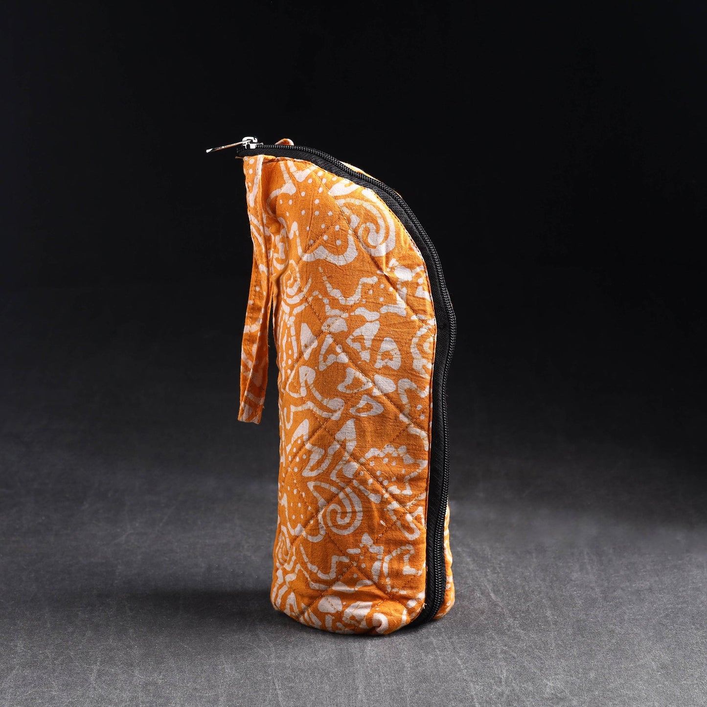 Orange Handmade Cotton 1L Water Bottle Cover