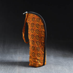 Orange Handmade Cotton 1L Water Bottle Cover