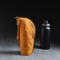 Orange Handmade Cotton 1L Water Bottle Cover