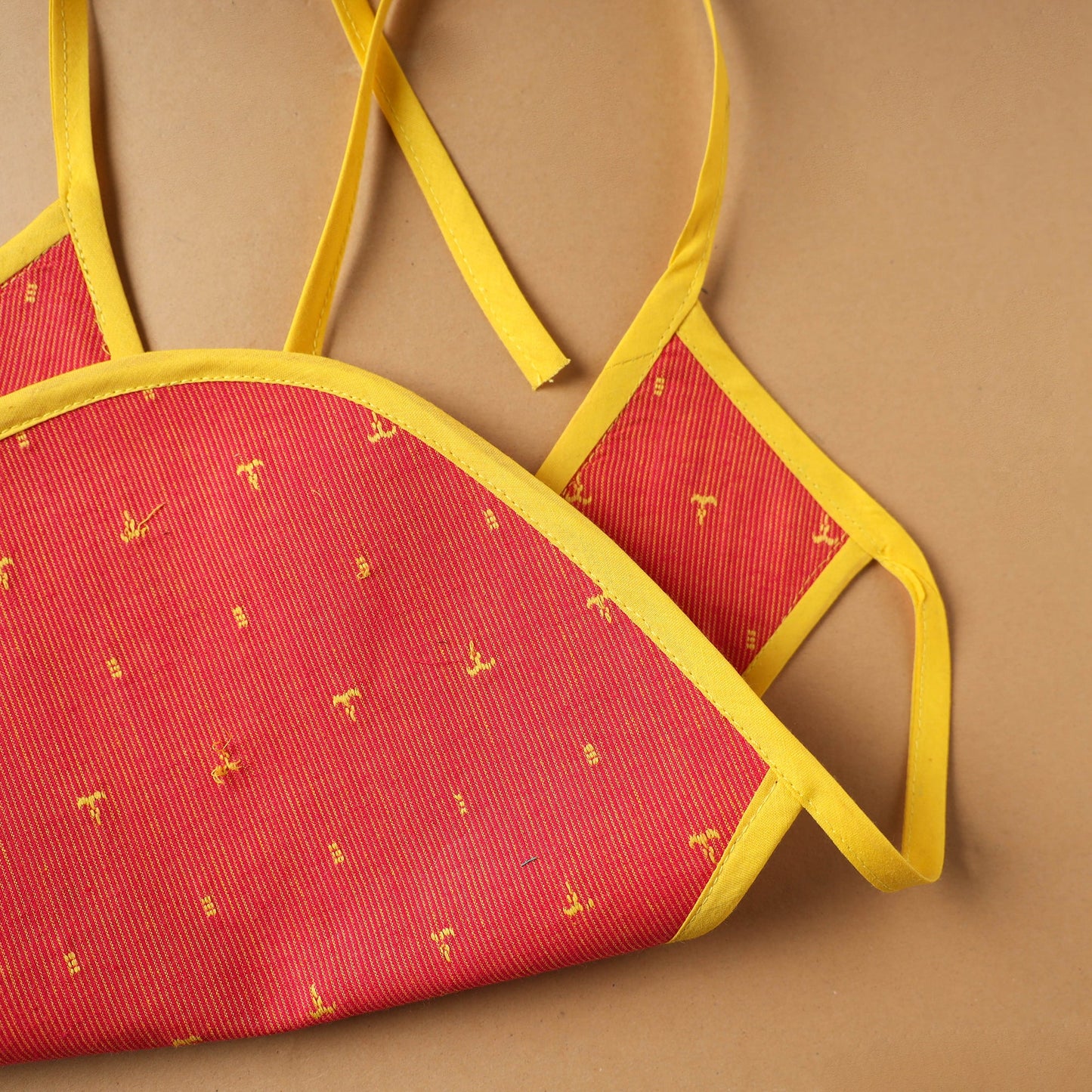 Buy Orange Handmade Cotton Baby Bib