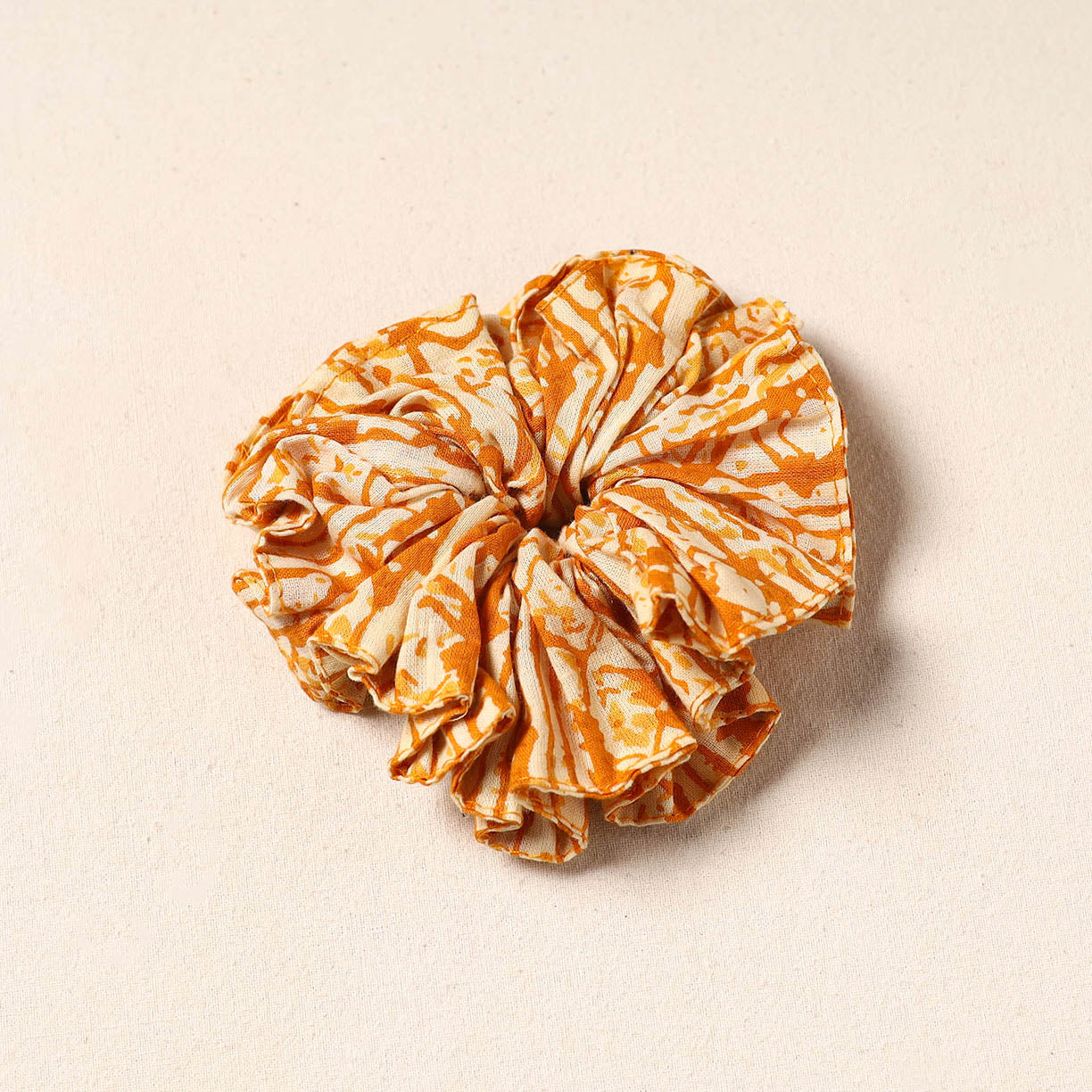 Orange Handmade Cotton Elastic Rubber Band/Scrunchie