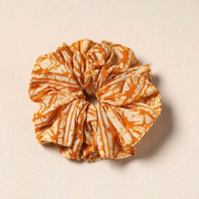 Orange Handmade Cotton Elastic Rubber Band/Scrunchie