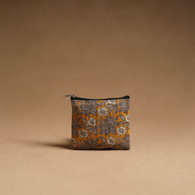 Orange - handmade cotton multipurpose utility pouches (set