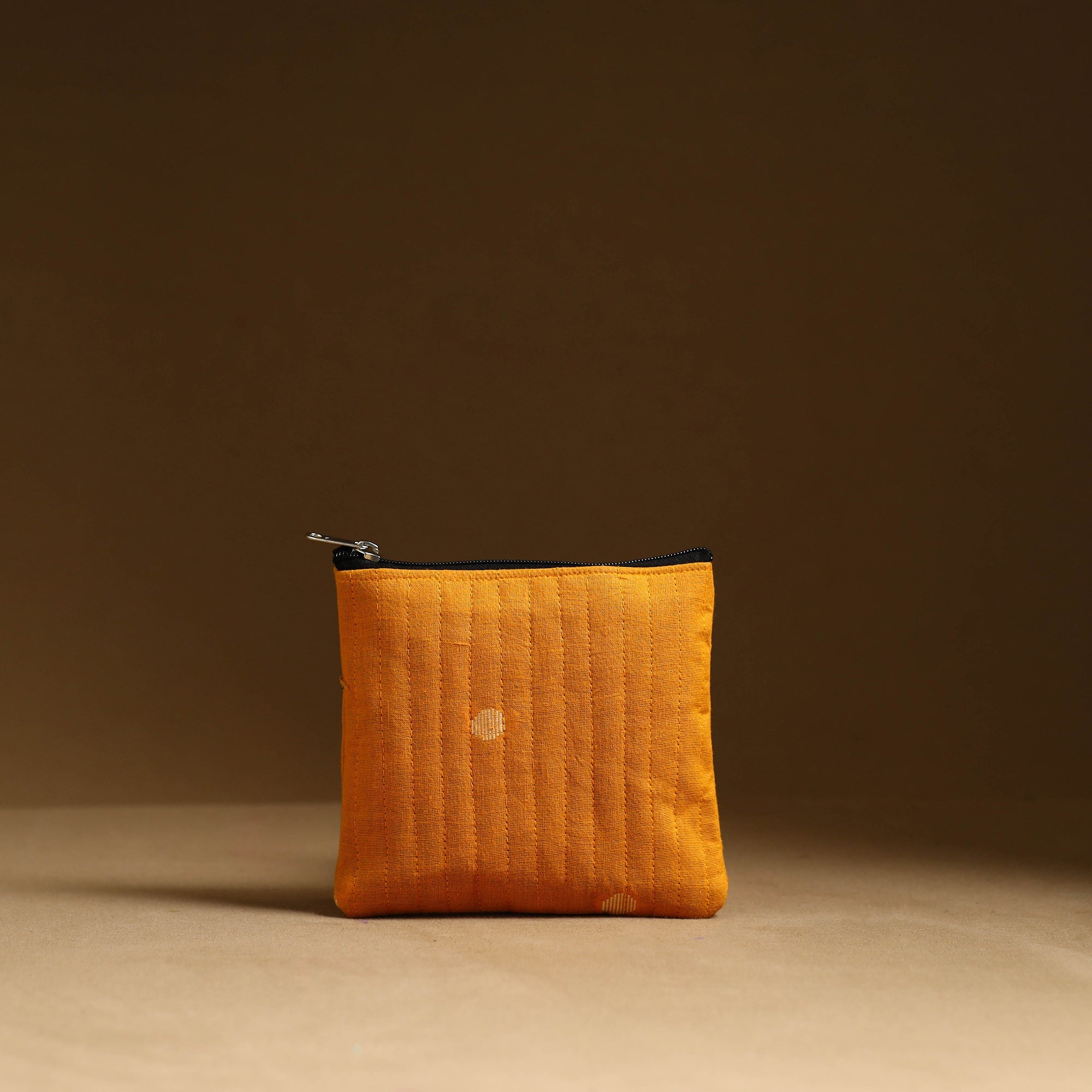 Orange - handmade cotton multipurpose utility pouches (set